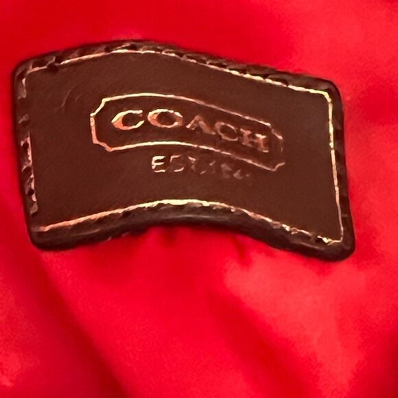 Authentic Coach Canvas Monogrammed Beige Orange Bucket Hat Womens M/L Host Pick - Picture 5 of 6